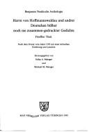 Cover of: Herrn von Hoffmannswaldau und andrer Deutschen auserlesener und bissher ungedruckter Gedichte. by Christian Hofmann von Hofmannswaldau