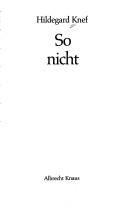 Cover of: So nicht.