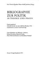 Cover of: Bibliographie zur Politik in Theorie und Praxis, Ergäzungsband