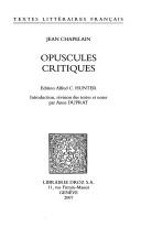 Cover of: Opuscules critiques