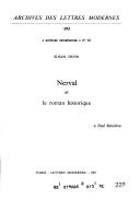 Cover of: Nerval et le roman historique