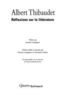 Cover of: Réflexions sur la littérature by Albert Thibaudet