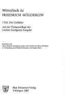 Cover of: Wörterbuch zu Friedrich Hölderlin