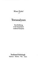 Cover of: Textanalysen: eine Einführung in die Interpretation moderner Kurzprosa