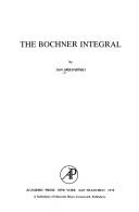 Cover of: The Bochner integral