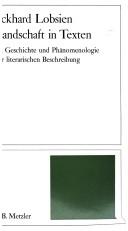 Cover of: Landschaft in Texten by Eckhard Lobsien