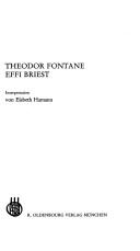 Cover of: Theodor Fontane, Effi Briest by Elsbeth Hamann