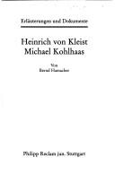 Cover of: Heinrich von Kleist, Michael Kohlhaas by Bernd Hamacher