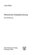 Cover of: Historische Dialogforschung by Jörg Kilian