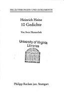 Cover of: Heinrich Heine, 10 Gedichte