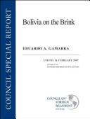 Cover of: Bolivia on the brink
