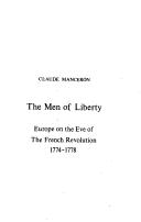 Cover of: Europe on the eve of the French Revolution 1774-1778 by Claude Manceron