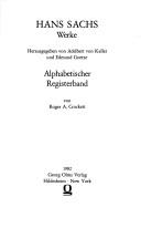 Cover of: Alphabetischer Registerband