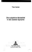 Cover of: Die subjective Modalität in der zweiten Sprache