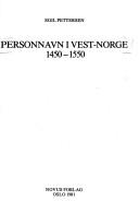 Cover of: Personnavn i Vest-Norge, 1450-1550