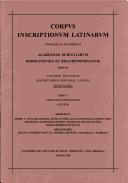 Cover of: Corpus inscriptionum latinarum, consilio et auctoritate Academiae litterarum regiae borussicae editum. by Attilio Degrassi