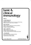 Cover of: Basic & clinical immunology by edited by H. Hugh Fudenberg ... [et al.].