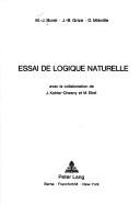 Cover of: Essai de logique naturelle by Marie Jeanne Borel