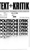 Cover of: Politische Lyrik.