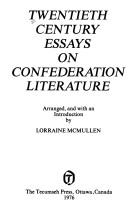 Cover of: Twentieth century essays on confederation literature