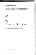 Cover of: Zu Friedrich Dürrenmatt