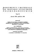 Cover of: Materiały archiwalne do historii stosunków polsko-radzieckich