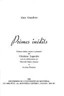 Cover of: Poèmes inédits