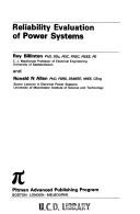 Cover of: Reliability evaluation of power systems by Roy Billinton, Roy Billinton