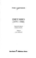 Cover of: Dietario (1979-1980)