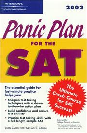 Cover of: Panic plan for the SAT: get the high scores you've only dreamed of with this essential guide