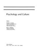 PSYCHOLOGY AND CULTURE by WALTER LONNER