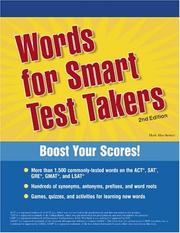 Cover of: Words for Smart Test Takers 2nd Edition (Academic Test Preparation Series) by Stewart.