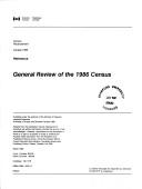 Cover of: General review of the 1986 Census.