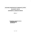 Long range transportation of airborne pollutants