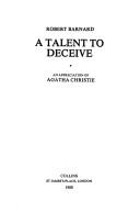 Cover of: A talent to deceive by Robert Barnard