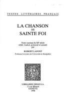 La chanson de Sainte Foi