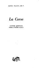 Cover of: La Corse by Janine Renucci