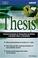 Cover of: How to write a thesis