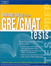 Cover of: Writing skills for the GRE and GMAT tests.