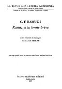 Cover of: Ramuz et la forme brève by textes présentés et réunis par Jean-Louis Pierre.