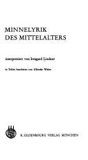 Cover of: Minnelyrik des Mittelalters