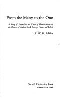 Cover of: From the many to the one | A. W. H. Adkins
