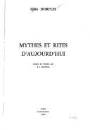 Cover of: Mythes et rites d'aujourd' hui