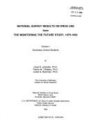 National survey results on drug use from the Monitoring the Future Study, 1975-1993 by Lloyd Johnston