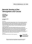 Cover of: Remote sensing of the atmosphere and clouds: 13-16 November, 2006, Goa, India