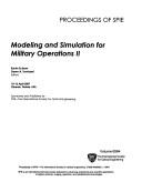 Cover of: Modeling and simulation for military operations: 10-12 April, 2007, Orlando, Florida, USA
