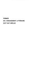 Cover of: Formes de l'engagement littéraire (XVe-XXIe siècle) by sous la direction de Jean Kaempfer, Sonya Florey et Jérôme Meizoz.