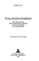 Cover of: Franz Kafkas Erzählstil. by Eberhard Frey