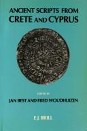 Cover of: Ancient scripts from Crete and Cyprus by edited by Jan Best and Fred Woudhuizen.