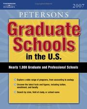 Cover of: Decision Guides: Graduate Schools in the U.S. 2007 (Peterson's Graduate Schools in the Us)